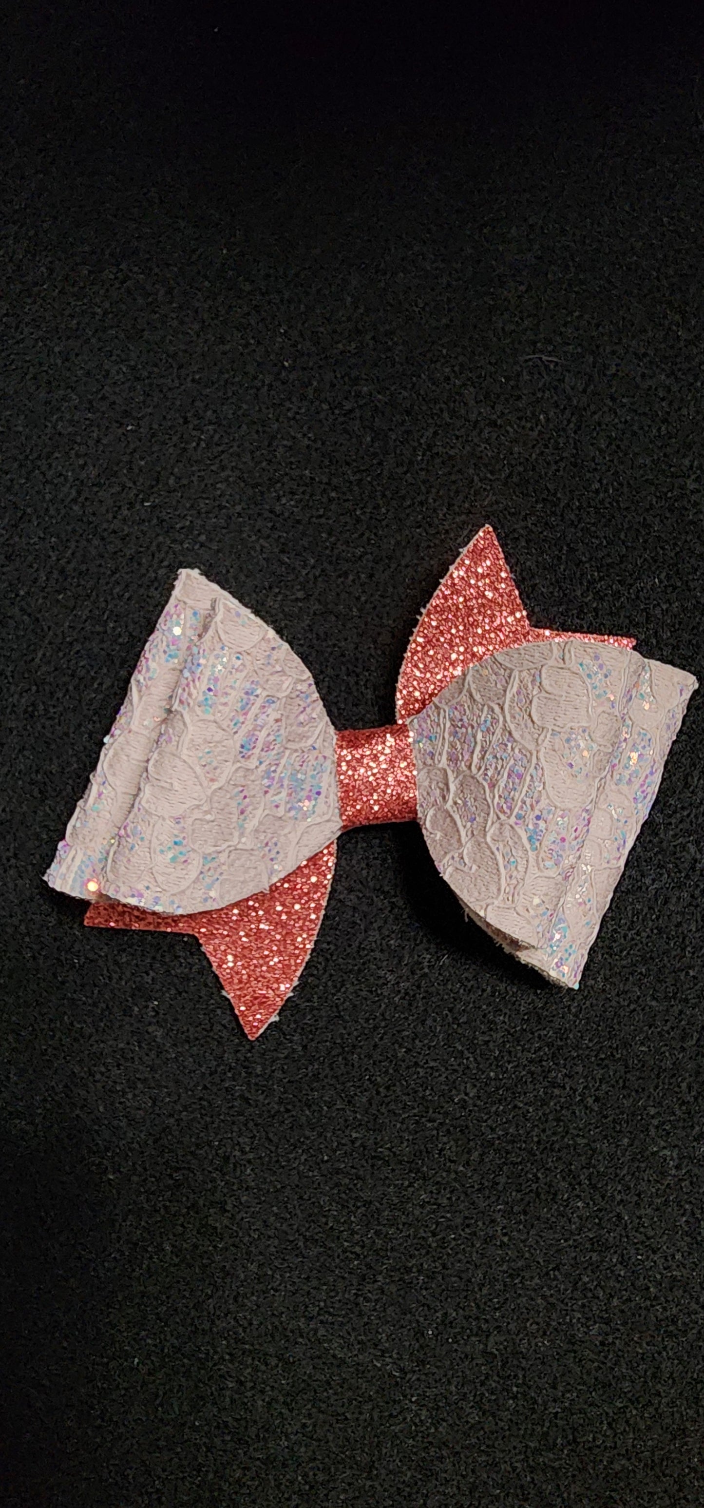 Gray Lace and Pink Sparkle
