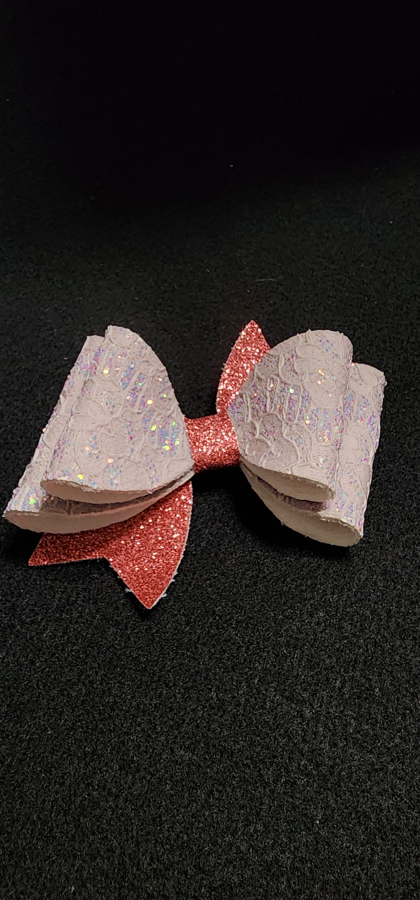 Gray Lace and Pink Sparkle
