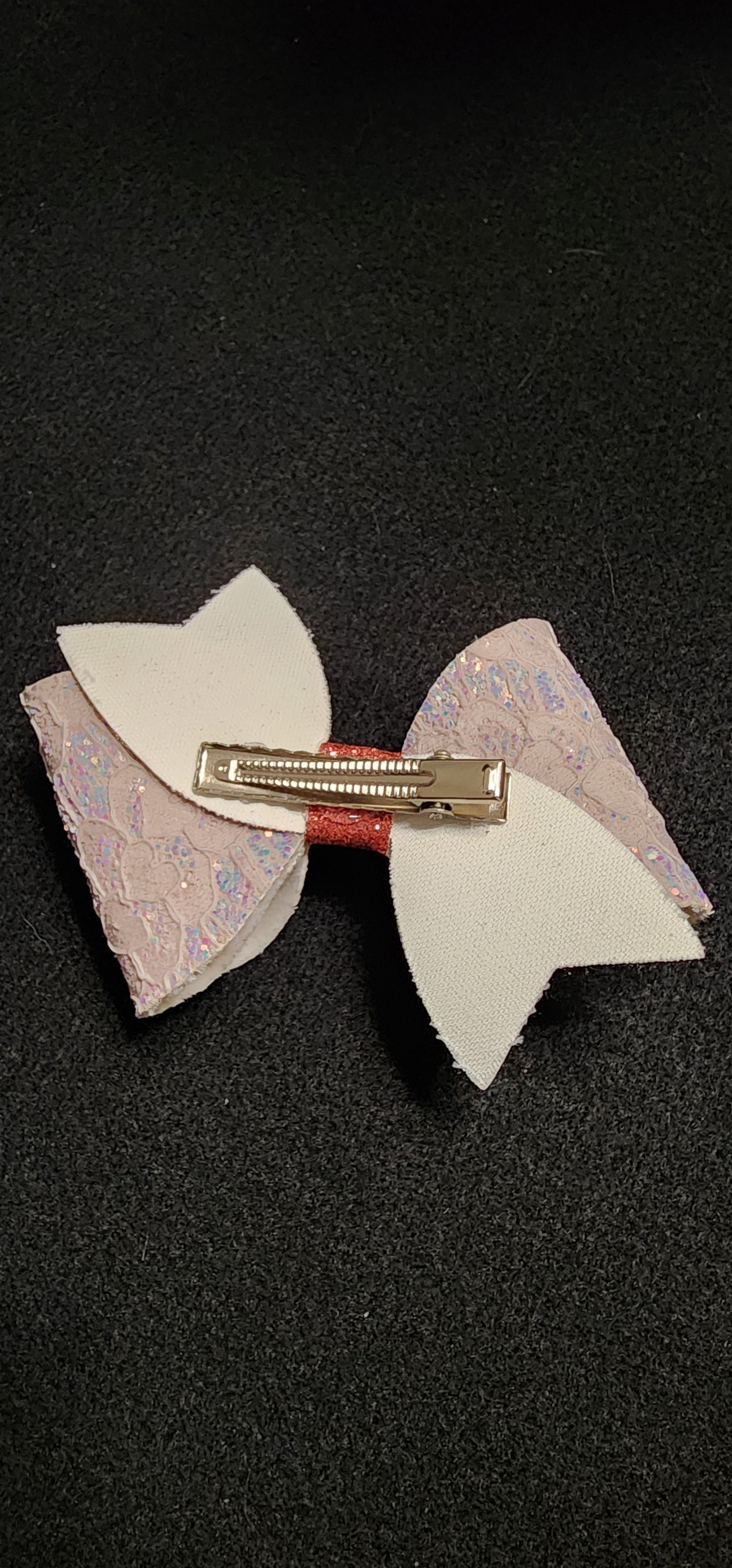 Gray Lace and Pink Sparkle