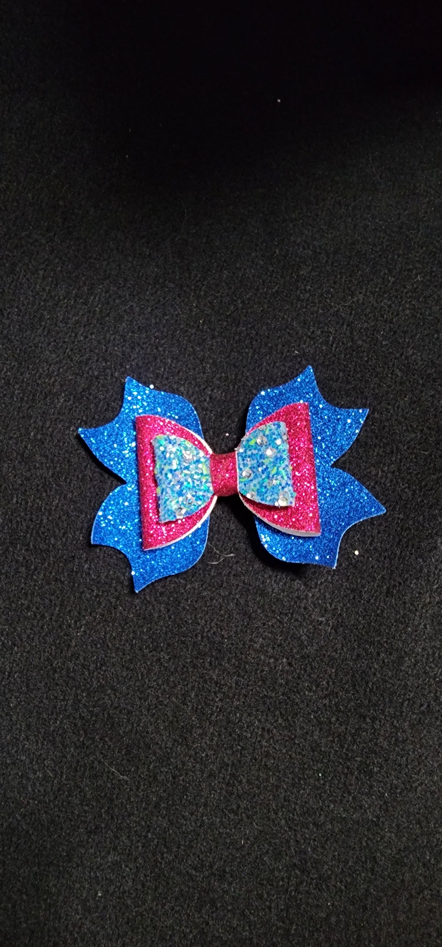 Sparkly blue and pink