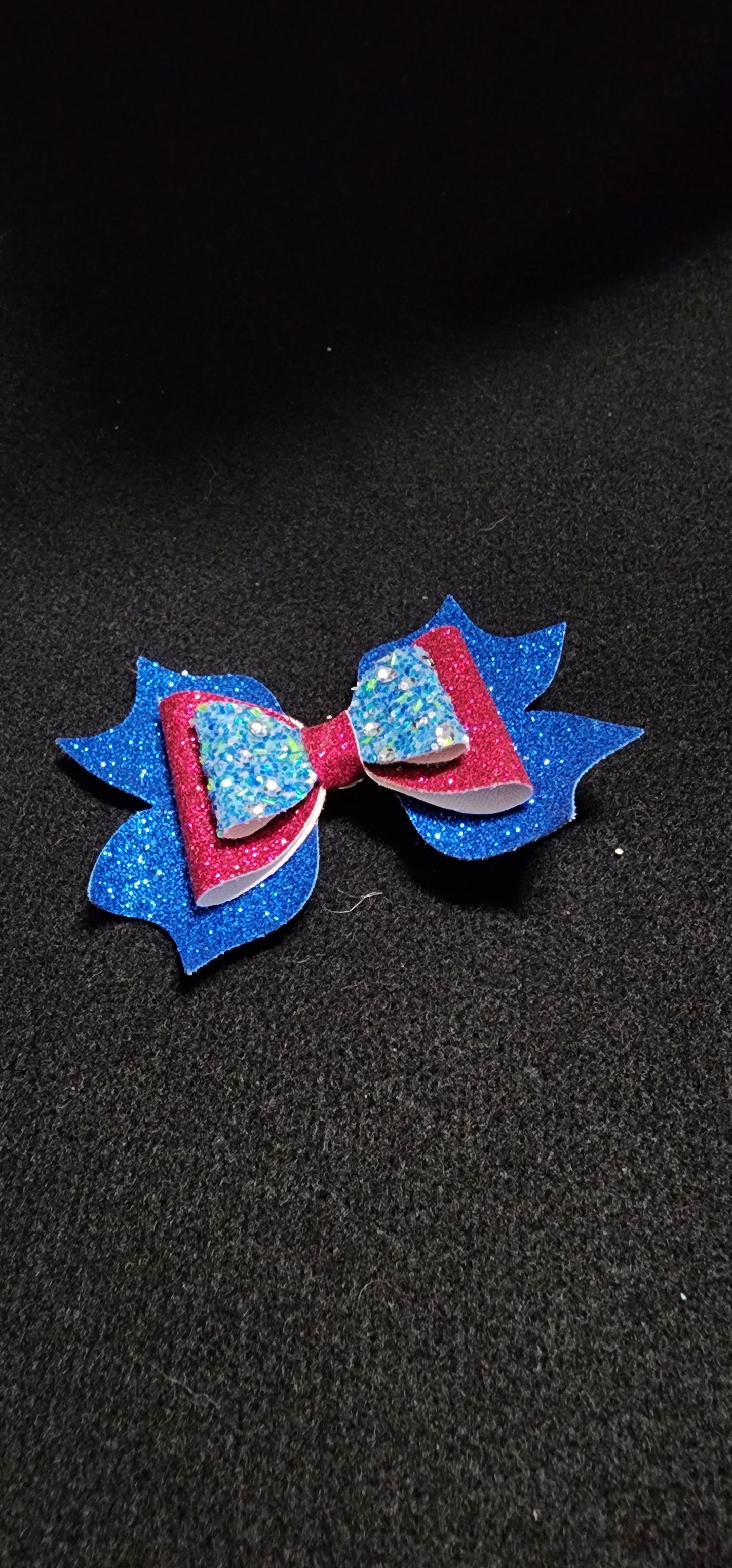 Sparkly blue and pink