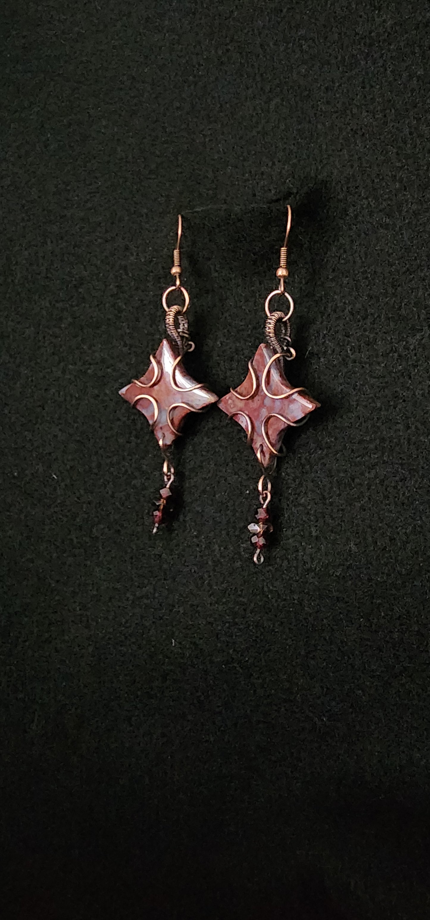 Red Moss Agate with Ruby and Smokey Quartz