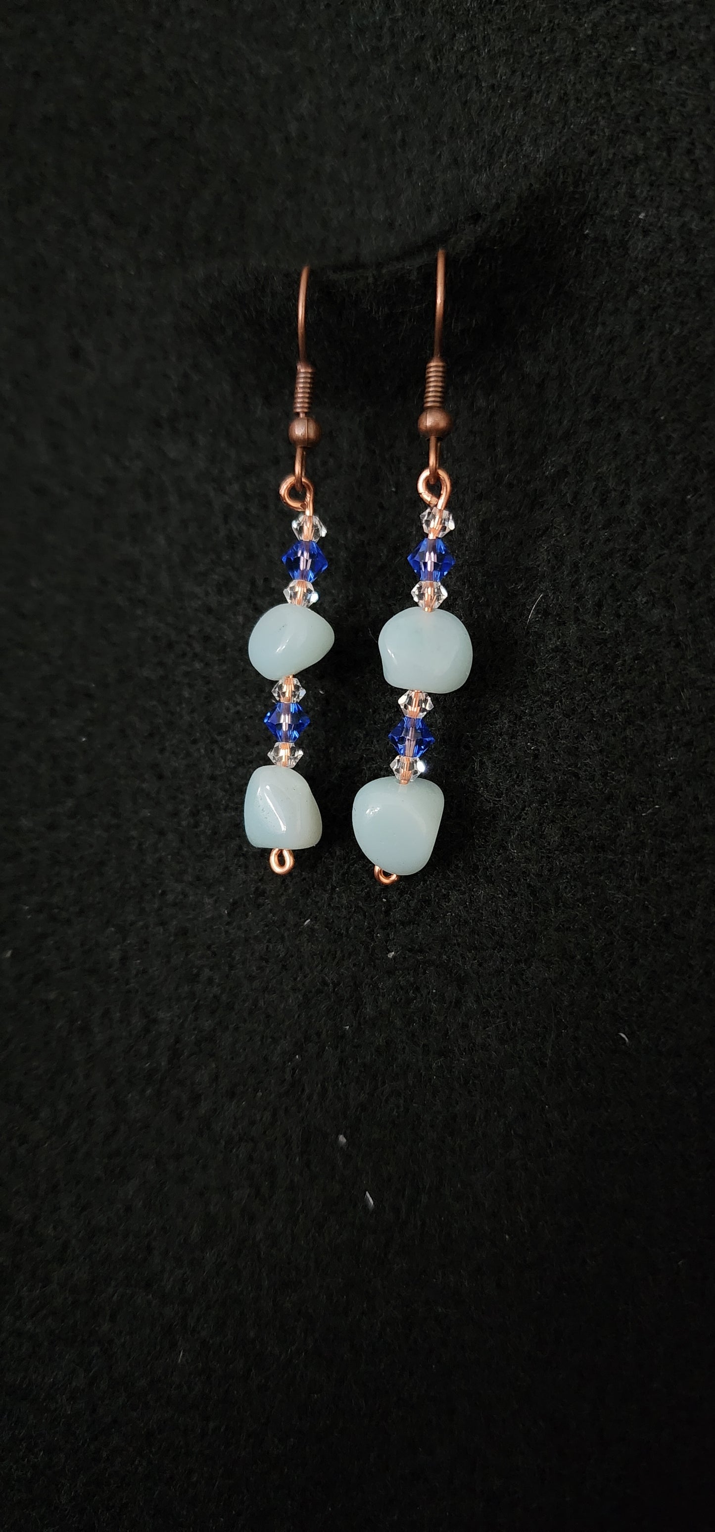 Beaded Blue Crystal and Amazonite