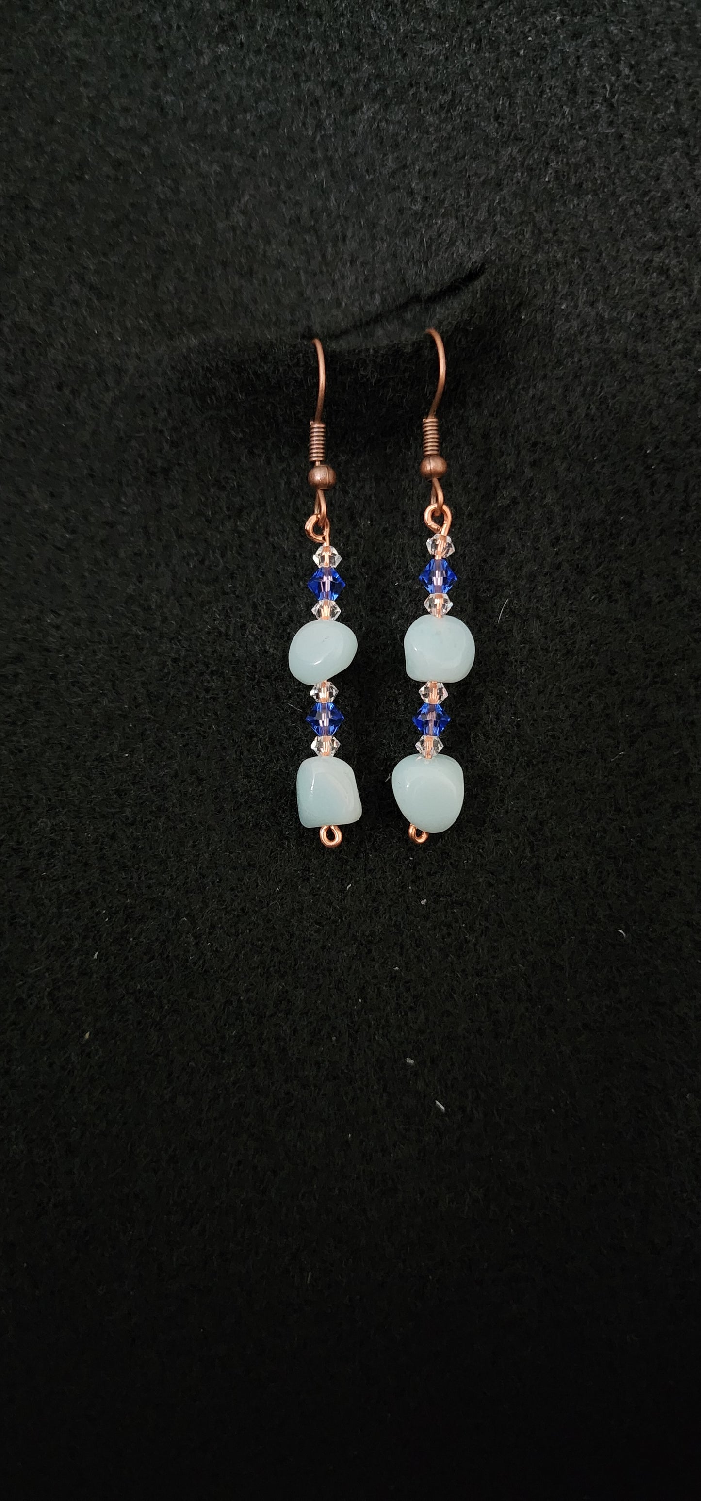 Beaded Blue Crystal and Amazonite